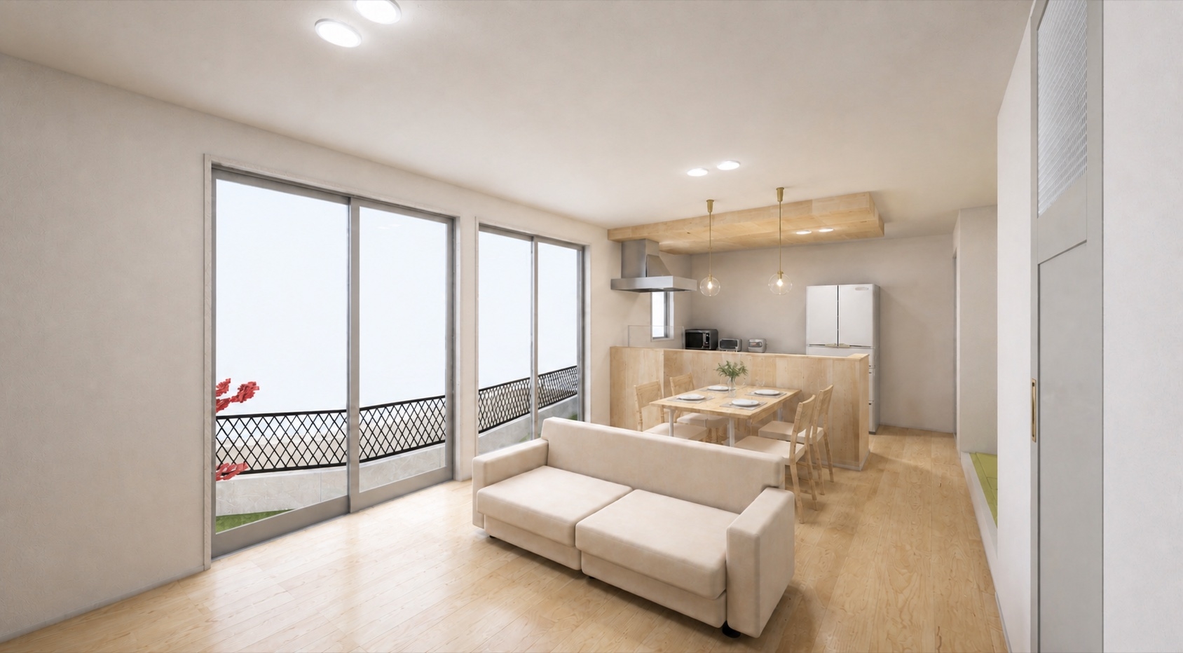瀬戸越町建売住宅B リビング完成イメージ