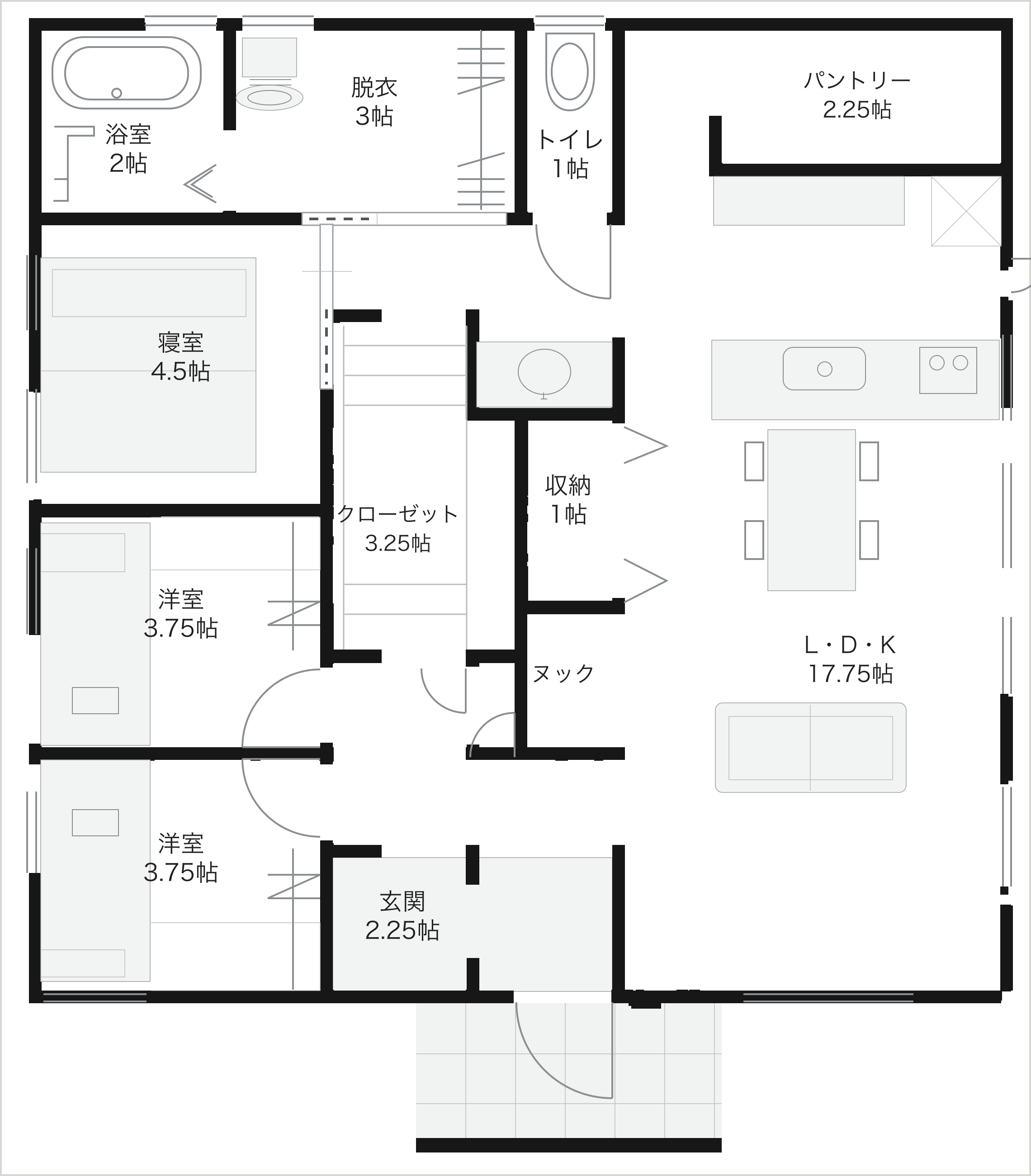 吉井町直谷分譲地2号地 建売住宅B 平面図